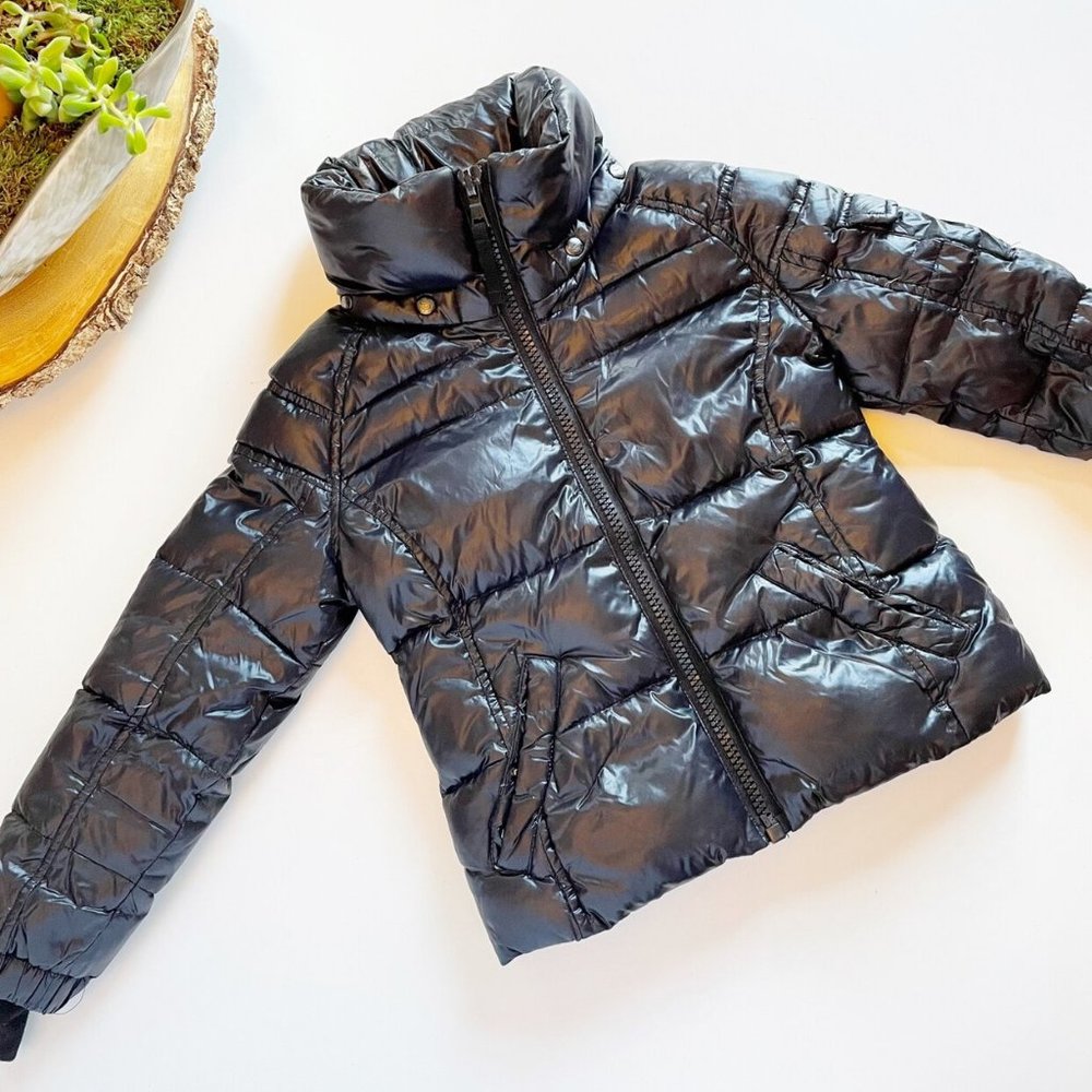 S13 Gloss Black Down Puffer Coat | Size 6
